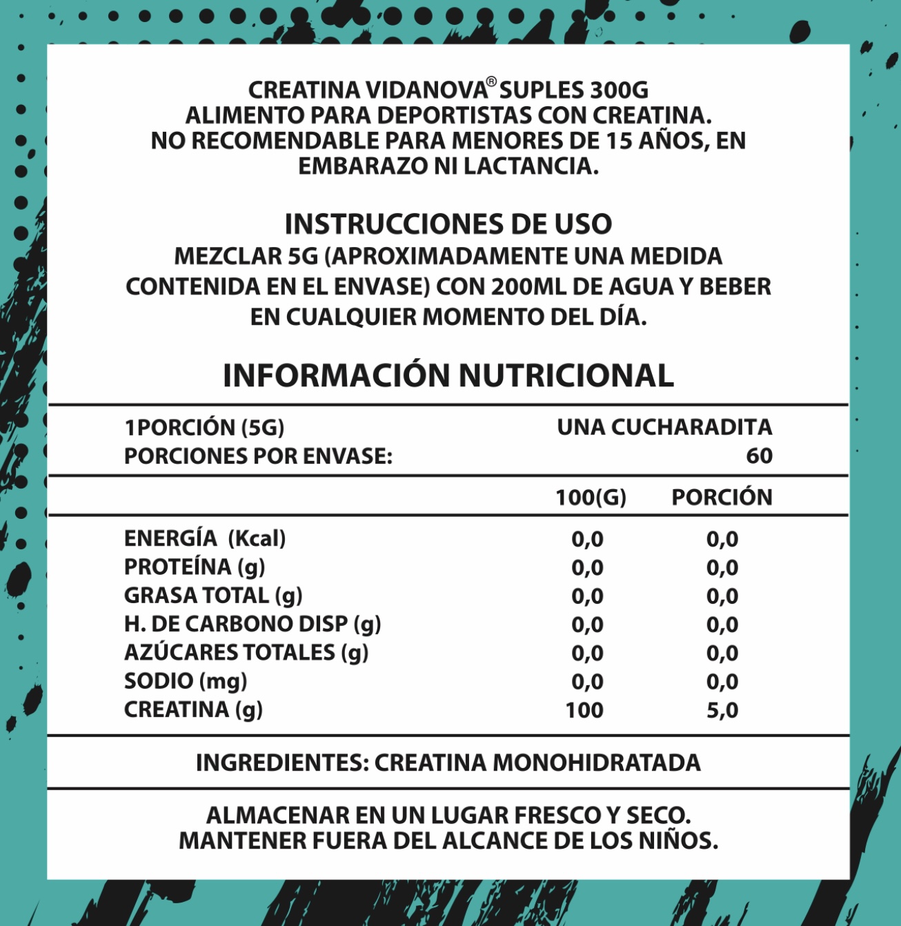 Creatina Monohidratada 300g de 200MESH - Imagen 2